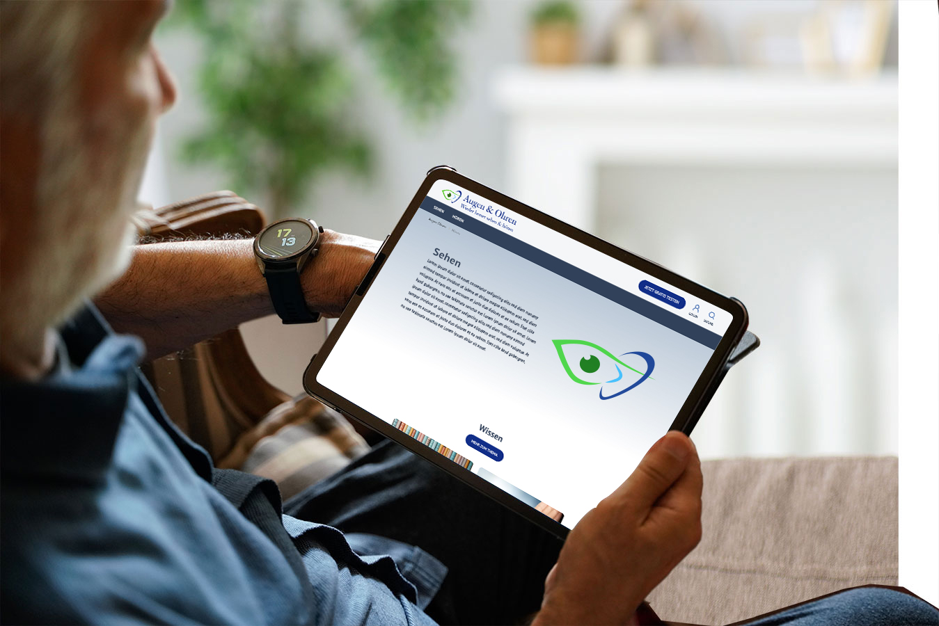 Tablet mit Augen & Ohren Portal